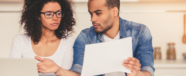 Couple discussing tax planning